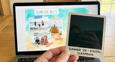 Summer scrapbook spread