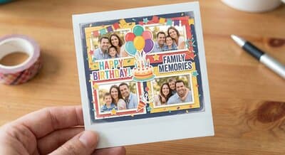 Birthday scrapbook layout