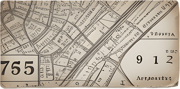 Vintage Paris map scrapbook element