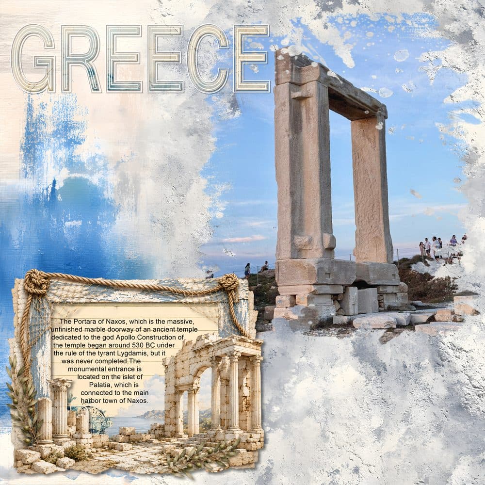 Kamares Port — scrapbook page made in MyScrapBook Studio