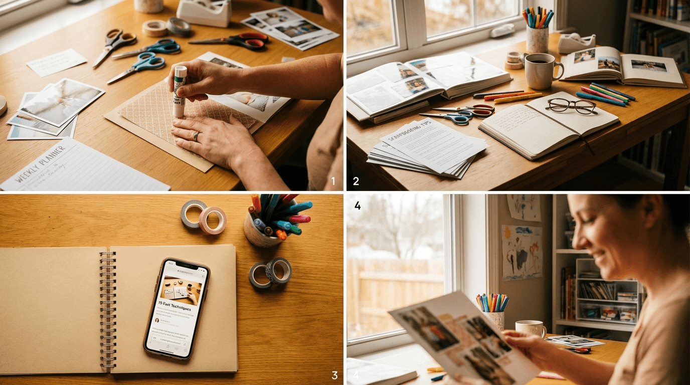 Scrapbooking Tips for Parents: 15 Fast Techniques to Make Meaningful Pages (With Free Weekly Planner)