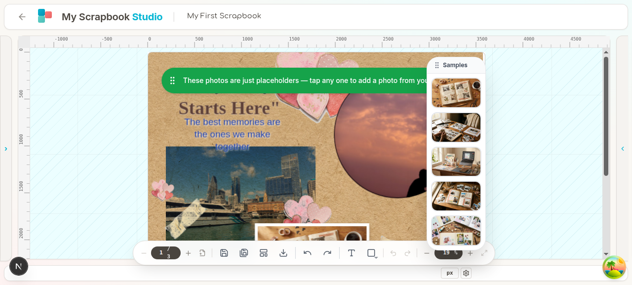 Editor Basics — How-To Library | MyScrapBook Studio